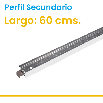 Imagen de Perfil secundario para techo desmontable *BLANCO* Largo 0.6 mts.