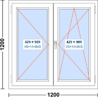 *SERIE: PVC 70 - PUERTAS Y ESPECIALES  *MEDIDAS: 1200 X 1200 MM  *TONALIDAD: BLANCO  *VIDRIOS EMPLEADOS: - 6 / 14 / PLANITHERM 4S® 4MM  *CONJUNTOS EMPLEADOS: - OSCILOBATIENTES