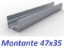 Imagen de PYL48M28  Montante vertical de 47x35  [LARGO 2,8 MTS]