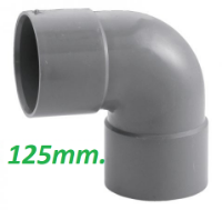 Imagen de Codo de pvc gris 125mm [Largo 3 mts.]