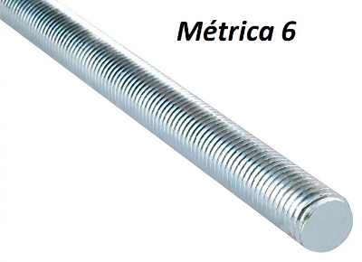 Imagen de Varilla roscada métrica 6mm de 1 metro de largo