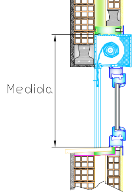 Imagen de Isomarco precortado en kit, profundidad = 140mm. *Para ventanas con cajón de persiana