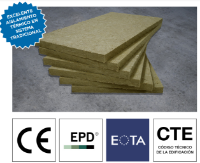 Imagen de Lana de Roca, #Espesor 60mm, #70kg/m3, #5.76 m2, (Formato 8 uds = 1.2 x 0.6)