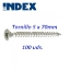 Imagen de 100 Tornillos zincado rosca madera 5x70 INDEX