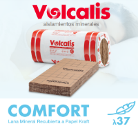Imagen de Lana mineral de 100mm. para trasdosados con papel KRAFT ( paquete con 8 placas de 135x60 cm= 6,48 m2 )