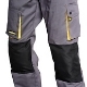 Imagen de Pantalones Largos DeTrabajo, Multibolsillos, Resistentes, Rodilla Reforzada, Gris/Amarillo Talla 42/44 M (Slim Fit)