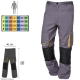 Imagen de Pantalones Largos DeTrabajo, Multibolsillos, Resistentes, Rodilla Reforzada, Gris/Amarillo Talla 46/48 L (Slim Fit)