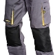 Imagen de Pantalones Largos DeTrabajo, Multibolsillos, Resistentes, Rodilla Reforzada, Gris/Amarillo Talla 46/48 L (Slim Fit)