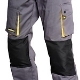 Imagen de Pantalones Largos DeTrabajo, Multibolsillos, Resistentes, Rodilla Reforzada, Gris/Amarillo Talla 50/52 XL (Slim Fit)