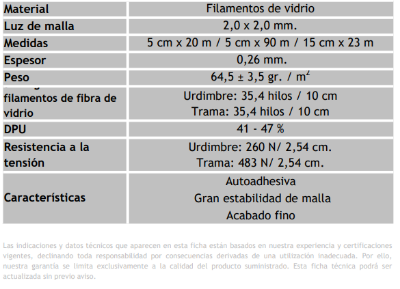 Imagen de Malla tapa-grietas, NEUTRAL-FV 150mm.. [LARGO 23mts.]