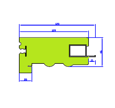 Imagen de Isomarco precortado en kit, profundidad = 120mm. *Para ventanas con cajón de persiana