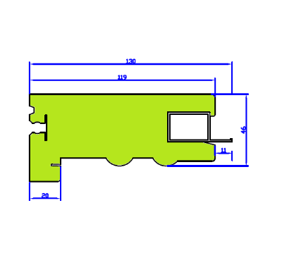 Imagen de Isomarco precortado en kit, profundidad = 130mm. *Para ventanas con cajón de persiana