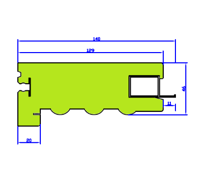 Imagen de Isomarco precortado en kit, profundidad = 140mm. *Para ventanas con cajón de persiana