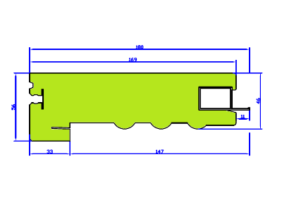 Imagen de Isomarco precortado en kit, profundidad = 180mm. *Para ventanas con cajón de persiana