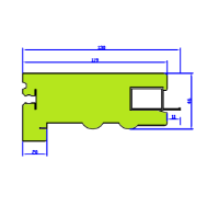 Imagen de Barra de ISOMARCO-130 para ventanas CON persiana, PROF: 130mm