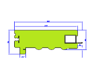 Imagen de Barra de ISOMARCO-160 para ventanas CON persiana, PROF: 160mm