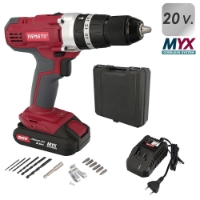 Imagen de Taladro Atornillador Percutor 20 V. Bateria Lito de 2,0 Ah Con 1 Bateria  y Maletin