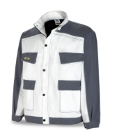 Imagen de Chaqueta tergal canvas 245 g. Color blanco / gris