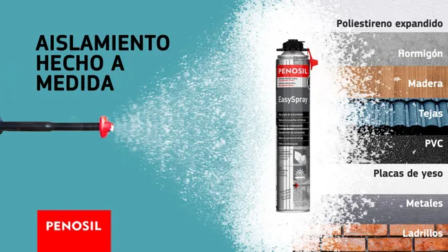 Espuma poliuretano proyectable 700ml blanca PENOSIL - Ferretería Campollano