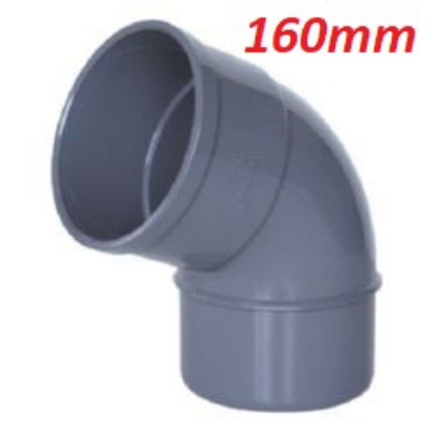 Imagen de Codo 45º de pvc gris 160mm