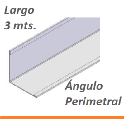 Imagen de 3 metros Ángulo perimetral, COLOR BLANCO de medidas 20x20 mm