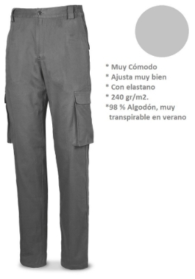 Imagen de Pantalón Stretch  Gris Talla 42