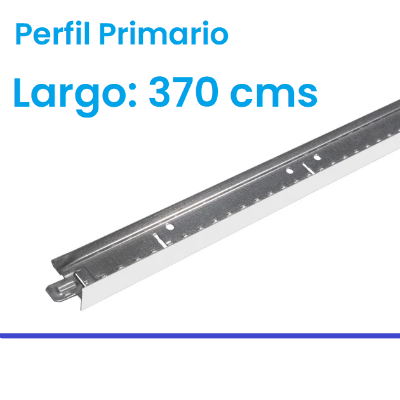 Imagen de Perfil primario para techo desmontable *BLANCO* Largo 3.7mts