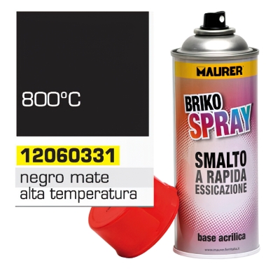 Imagen de Spray Pintura Resistente Altas Temperaturas Negro Mate 400 ml.