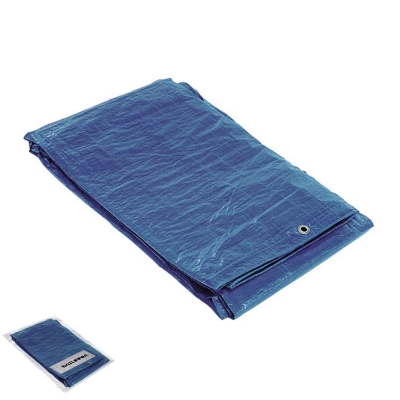 Imagen de Lona Impermeable Reforzada 2 x 3 metros(Aproximadamente)  Con Ojetes Metálicos, Lona de Protección Duradera, Color Azul.