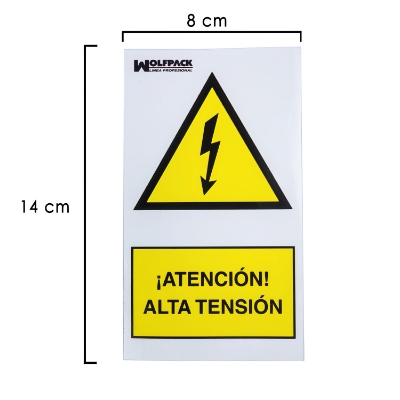 Imagen de Cartel Adhesivo Alta Tension 140x80 cm.