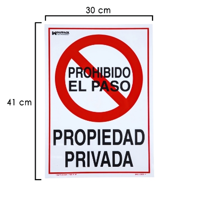 Imagen de Cartel Propiedad Privada 41x30 cm.