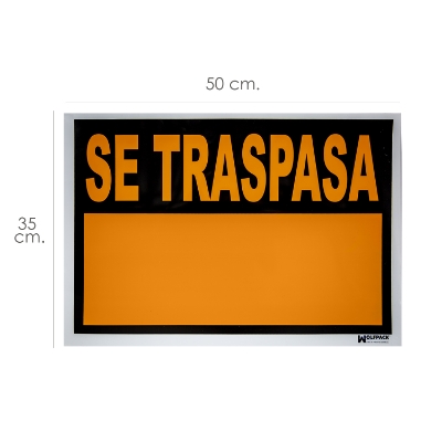 Imagen de Cartel Se Traspasa 50x35 cm.