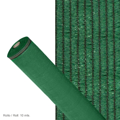 Imagen de Malla Sombreo Rollo 1 x 10 metros, Reduce Radiación, Protección Jardín y Terraza, Regula Temperatura, Color Verde Claro