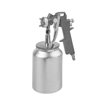 Imagen de Pistola Pintar Neumática Con Depósito Inferior 1 Litro, Con Adaptador Rapido