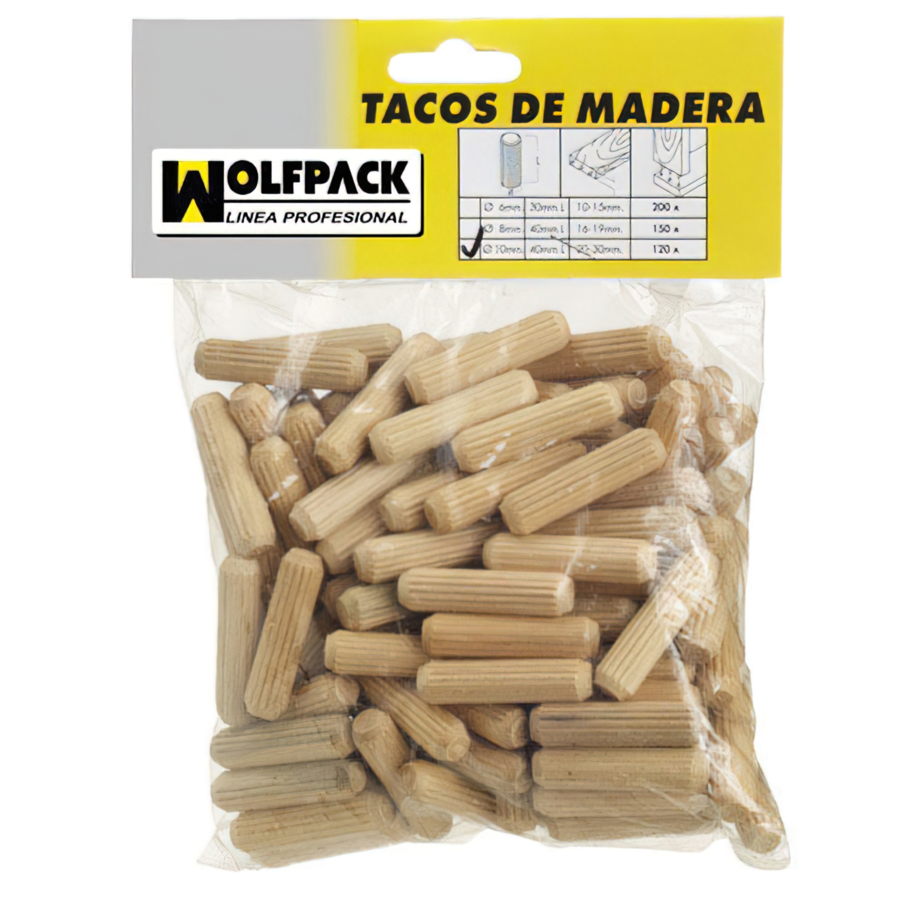 Imagen de Espigas Madera 6x30 mm. (Bolsa de 50 Piezas)