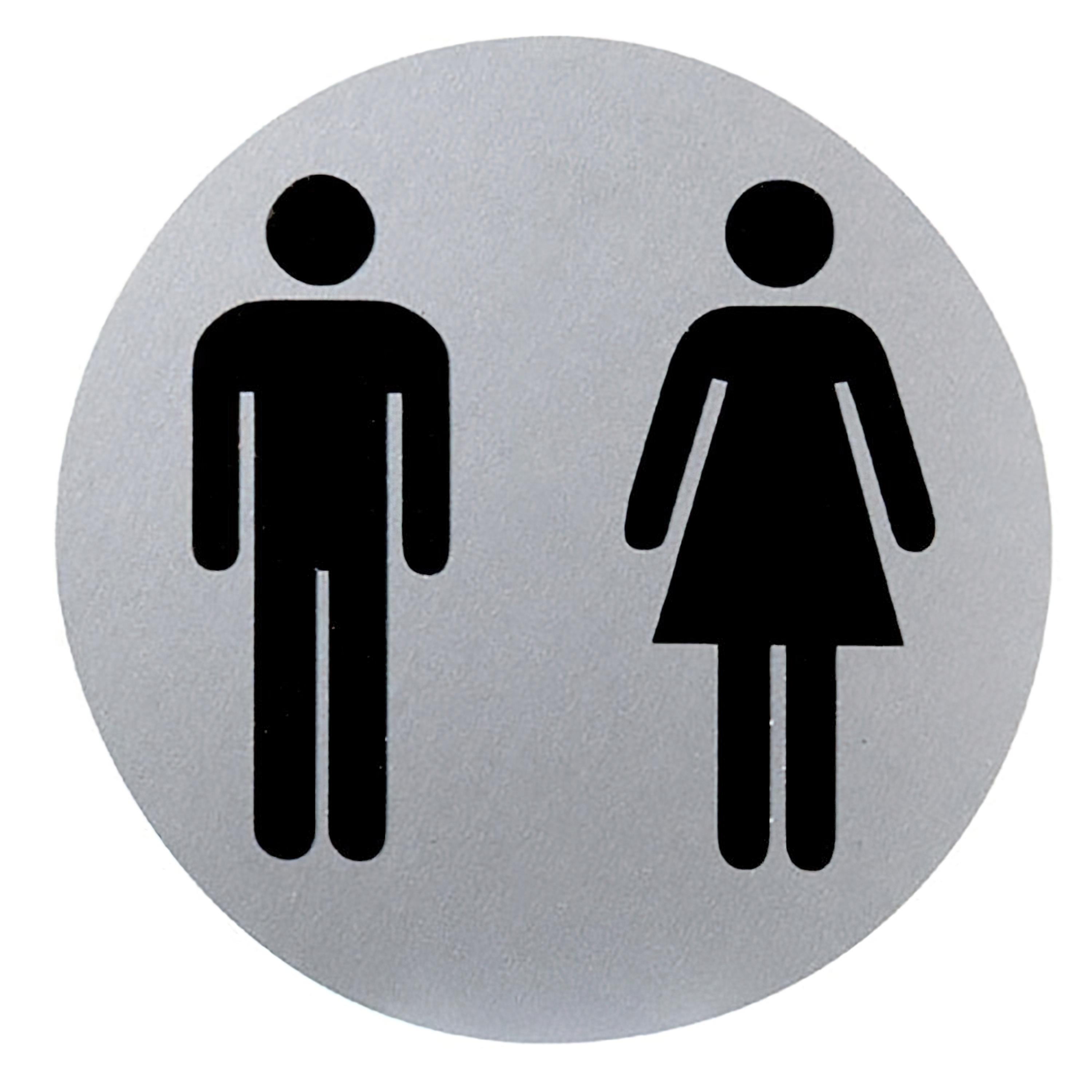 Imagen de Cartel Aluminio Baño Hombre/Mujer Ø12 cm.