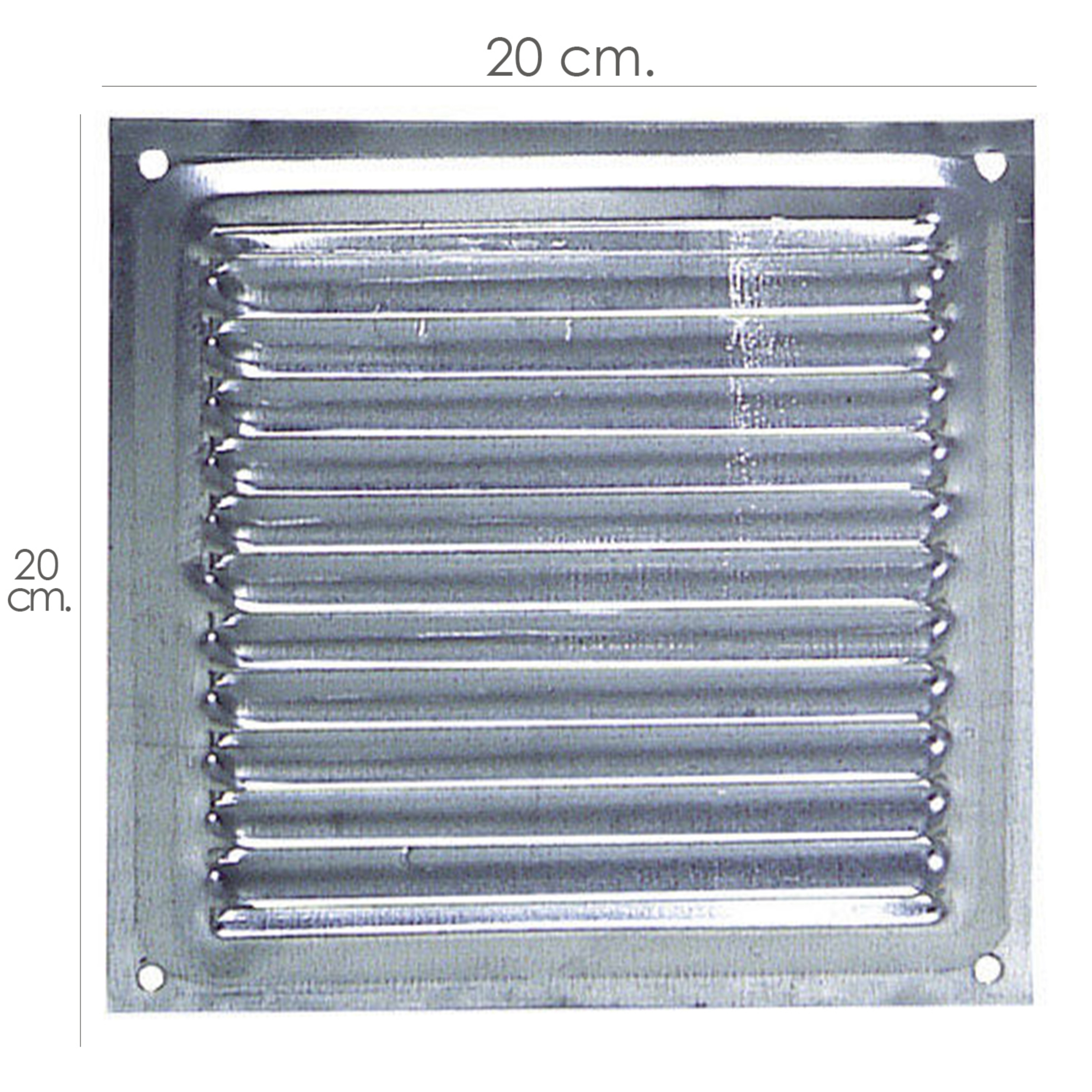 Imagen de Rejilla Ventilación Atornillar  20x20 cm. Aluminio