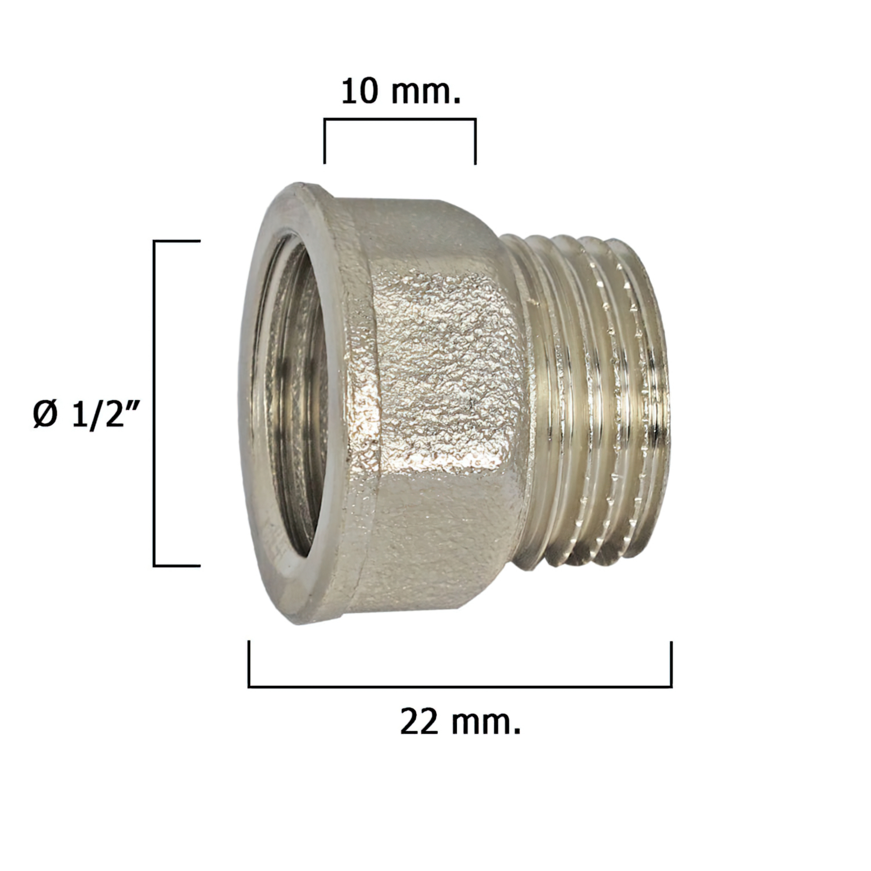 Imagen de Alargadera Hexagonal Cromo 1/2x10