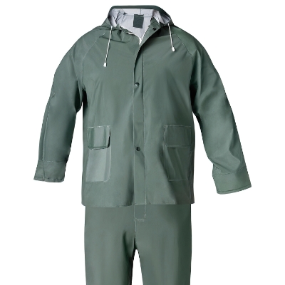 Imagen de Traje de Agua Impermeable Verde Pvc         Talla 8-XL