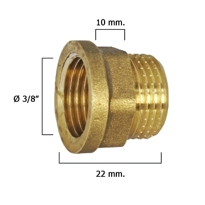 Imagen de Alargadera Hexagonal Pulida 3/8x10