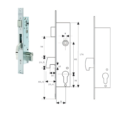 Imagen de Cerradura Tesa 2241/20/3ai