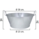 Imagen de Barreño Galvanizado Baño  12"  30x14 cm.   6 Litros