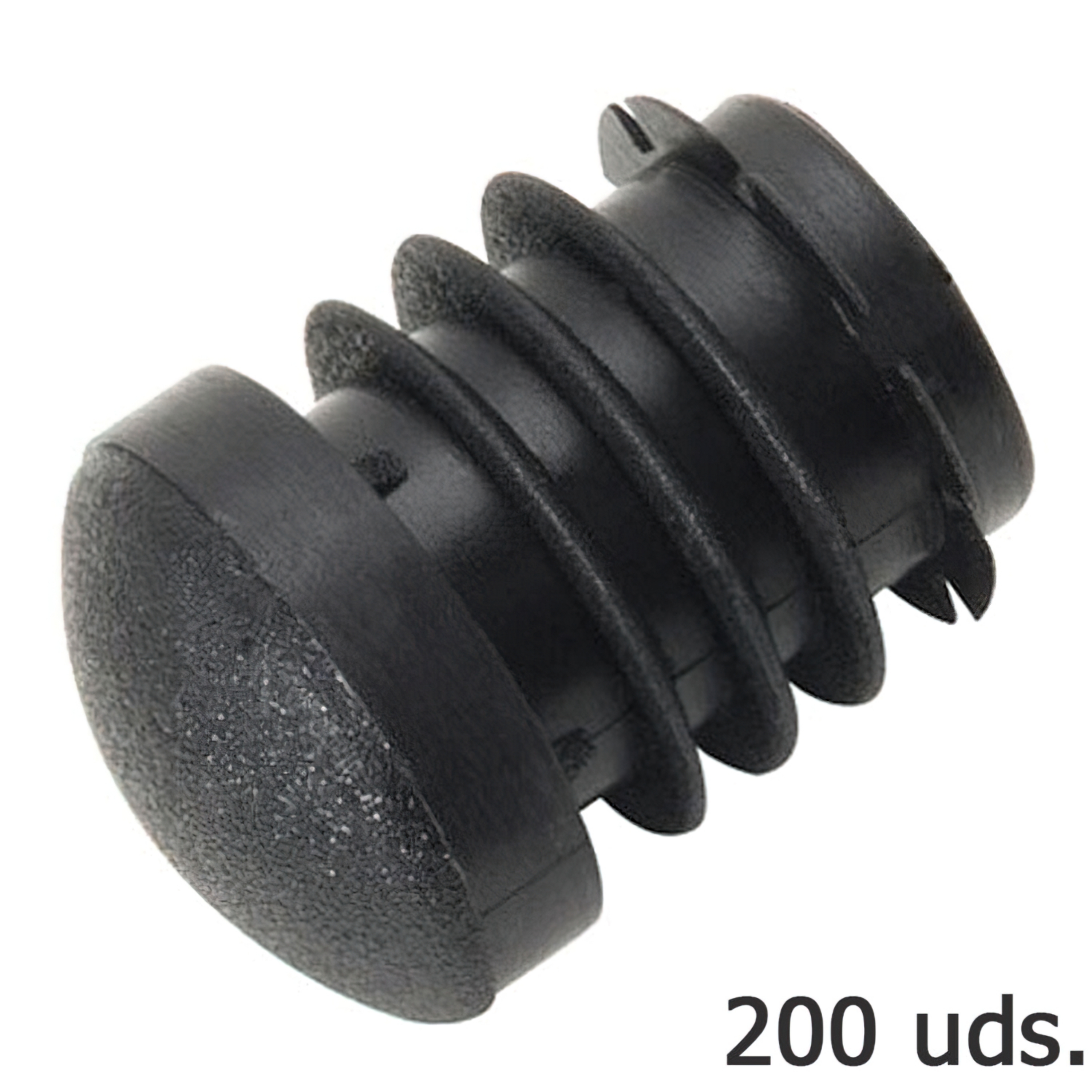 Imagen de Contera Plastico Redonda Interior Negra Para Tubo Exterior Ø 18 mm. Bolsa 200 Unidades