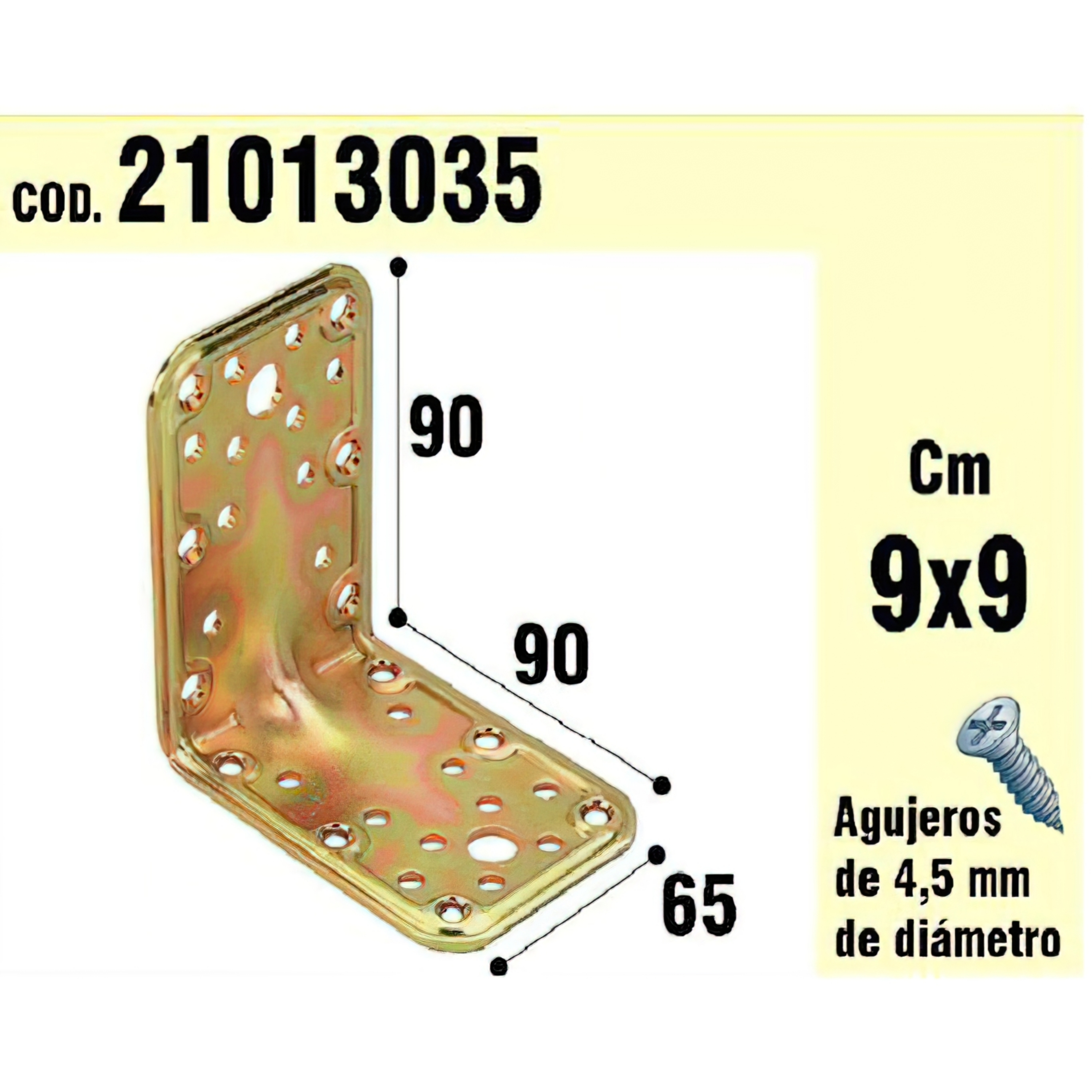 Imagen de Soporte Para Madera Ángulo  65x90x90 mm.