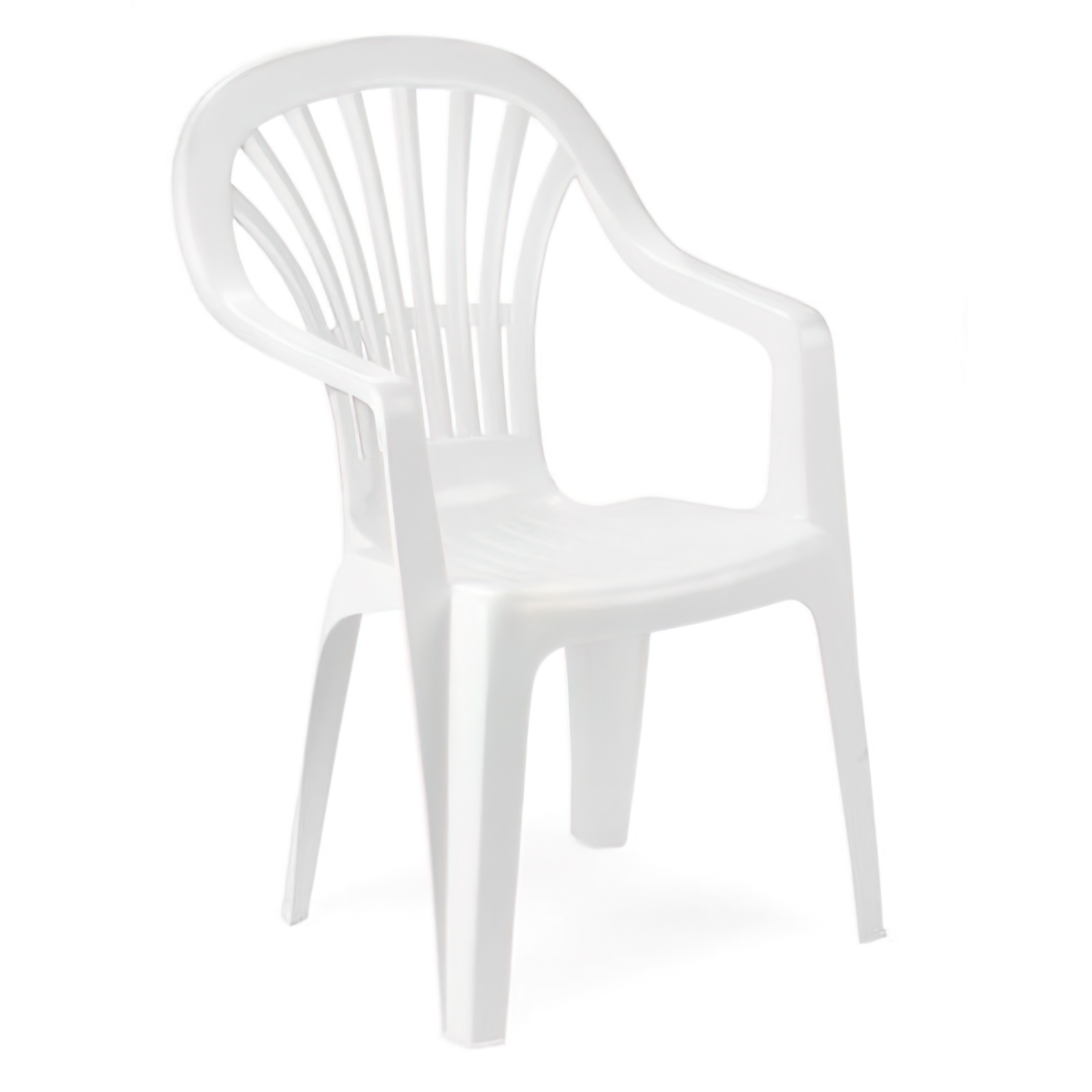 Imagen de Silla Resina Monoblock Respaldo Alto Blanco Zena