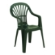 Imagen de Silla Resina Monoblock Respaldo Alto Verde Zena