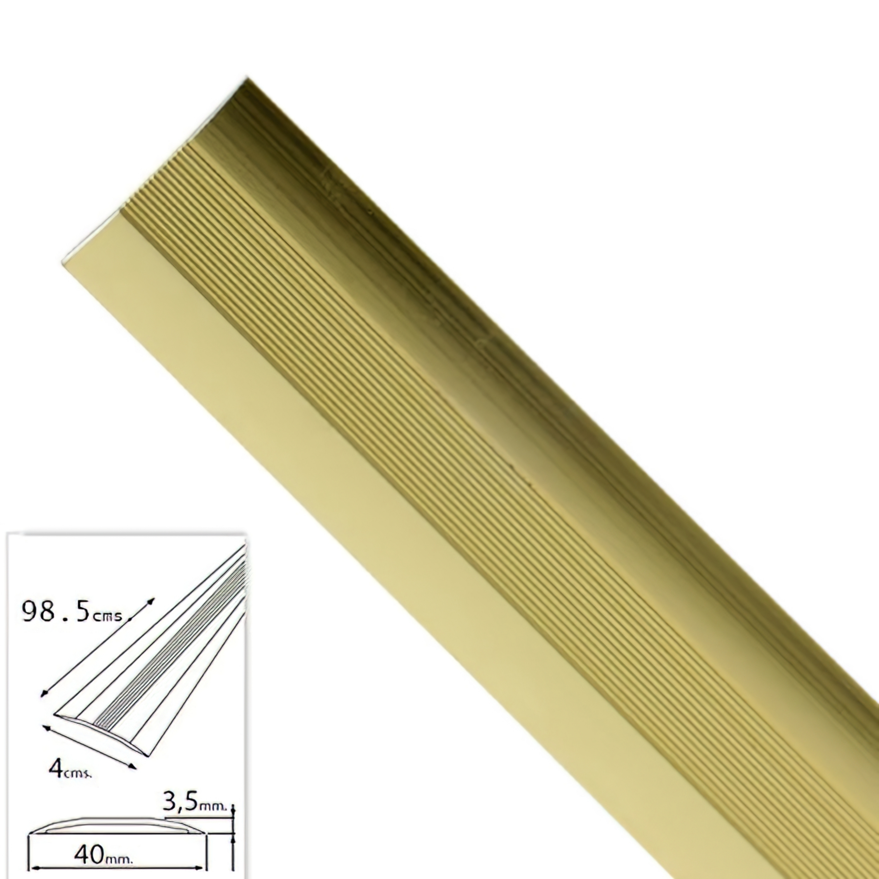 Imagen de Tapajuntas Adhesivo Para Moquetas Metal Oro   98,5 cm.