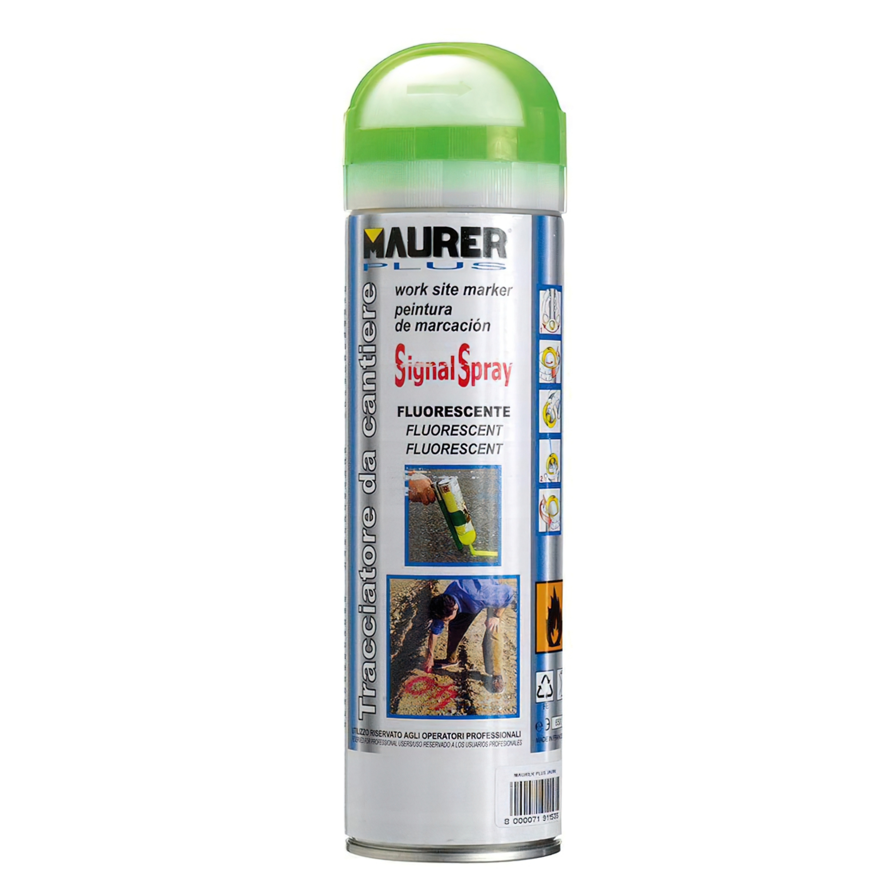 Imagen de Spray Pintura Trazador Verde Fluorescente 500 ml.