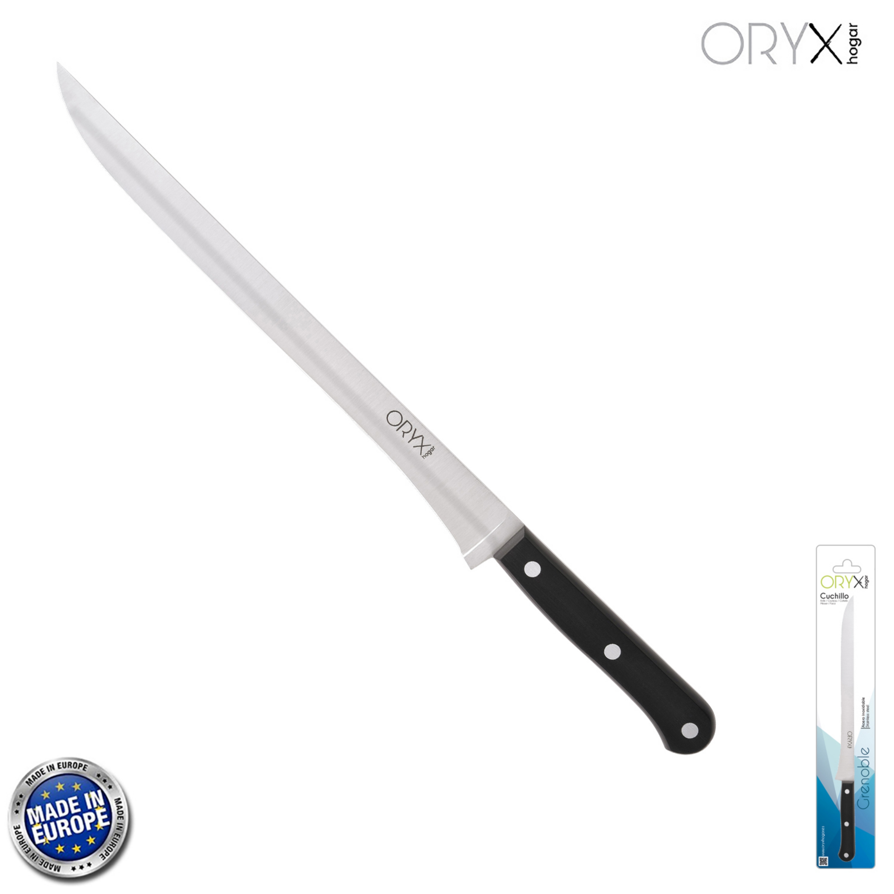 Imagen de Cuchillo Grenoble Jamonero Hoja Acero Inoxidable 25 cm. Negro