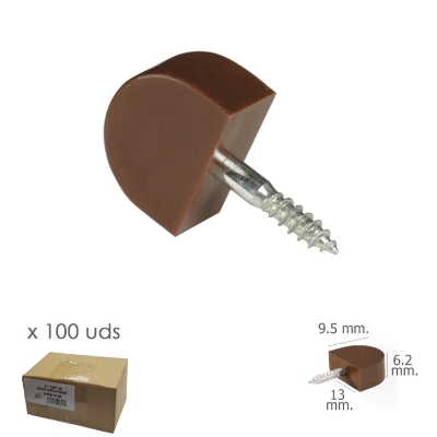 Imagen de Soporte Estanteria Tornillo Pequeño Marron (Caja 100 unidades)